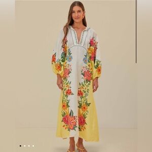 Farm Rio Off-White Bloom Garden Maxi Dress